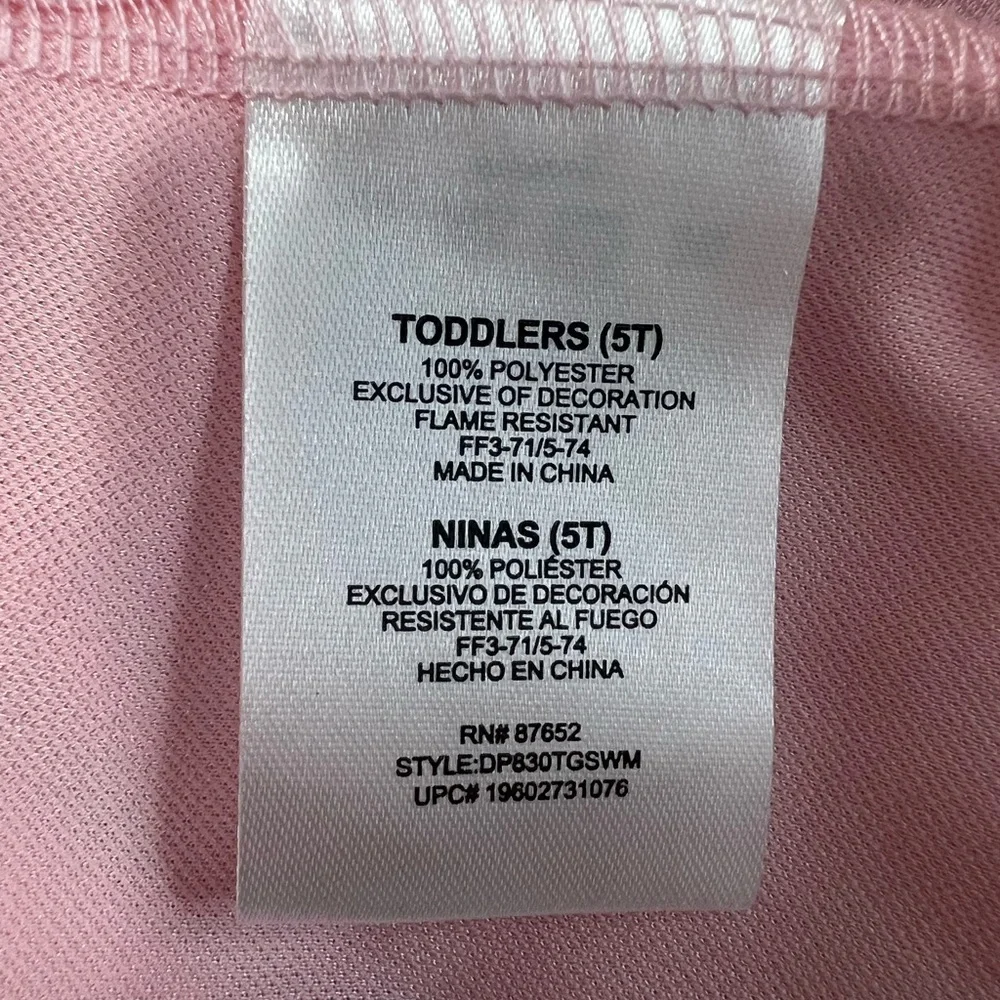 👑 Disney Princess Pink Tulle Dress Girls 5T NWOT Cinderella Belle Ariel - Picture 6 of 7
